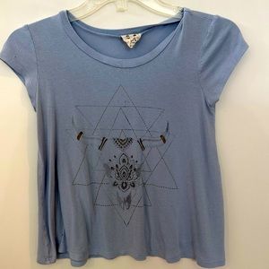 People’s Project LA Cropped Graphic Short Sleeve T shirt Women Size M